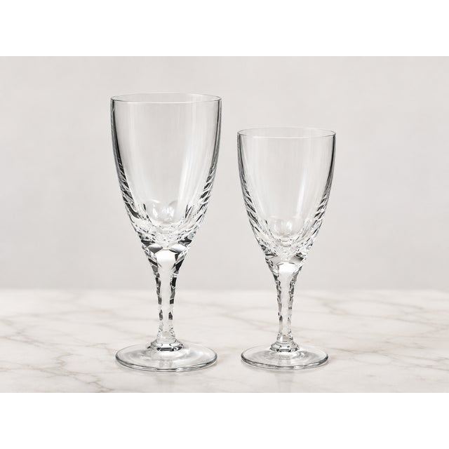 Mid-Century Modern Vintage Orrefors “Carina” 36-Piece Crystal Stemware Service by Ingeborg Lundin, Sweden For Sale - Image 3 of 17