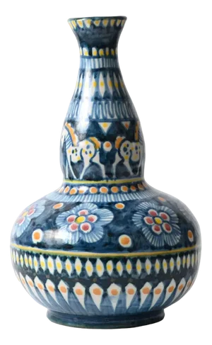 Italian Hand-Painted Vase by Vincenzo Pinto, 1960s