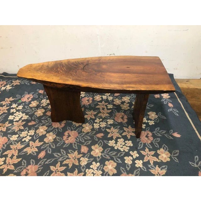 Mid 20th Century 1970s Mid Century Trunk Wood Ree Edge Cocktail Coffee Table Bench For Sale - Image 5 of 14