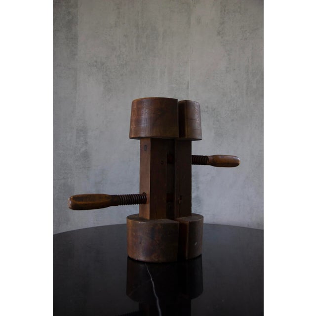 1920s Antique Wooden Millinery Mold Stretcher For Sale - Image 5 of 8