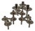 Mid-Century Modern Silver-Plated Taper Holders by Stoff for BMF, West Germany, 1950s, Set of 4 For Sale