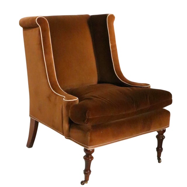 Upholstered Wingback Lounge Chair by Lee Jofa For Sale In New York - Image 6 of 15