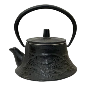 Handmade Quality Asian Cast Iron Teapot Shape Display Art