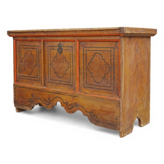 Tyrolean Painted Chest Technical information: Period: second half of the 18th century Origin: Tyrol Wood: Fir Height: 84...