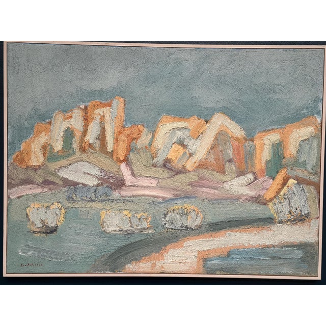 Bia Peterson, Landscape, Arizona USA, 1950s, Oil on Canvas, Framed For Sale - Image 9 of 18