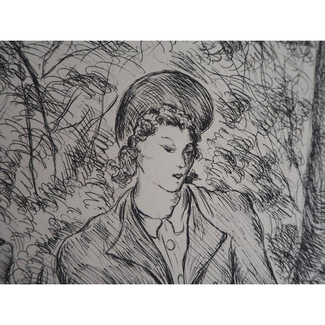 Luc,Albert Moreau, Jardins De Paris, 1937, Original Etching For Sale - Image 9 of 10