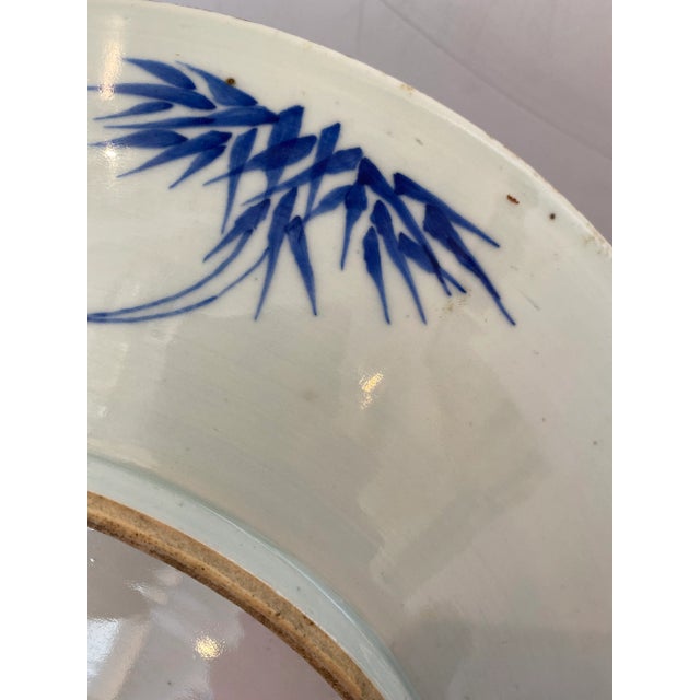 Large Mid 19th Century Blue and White Charger For Sale - Image 11 of 13