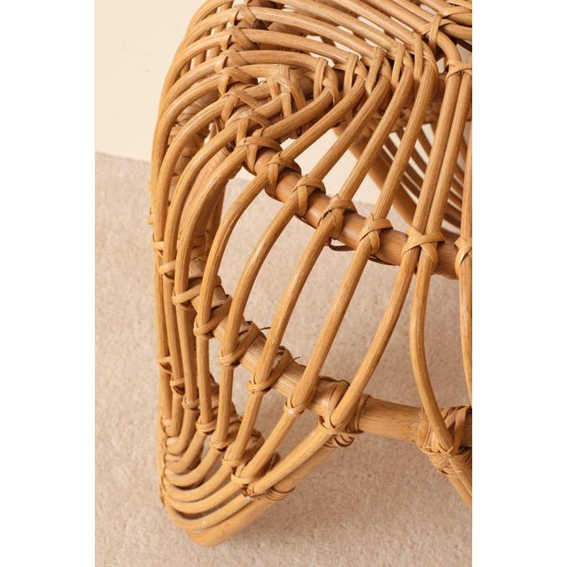 Rattan Stool, Denmark, 1960s For Sale - Image 6 of 7