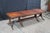 Mid 20th Century Mid 20th Century Duncan Phyfe Mahogany Tooled Leather Extendable Coffee Table 40-64" For Sale - Image 5 of 13