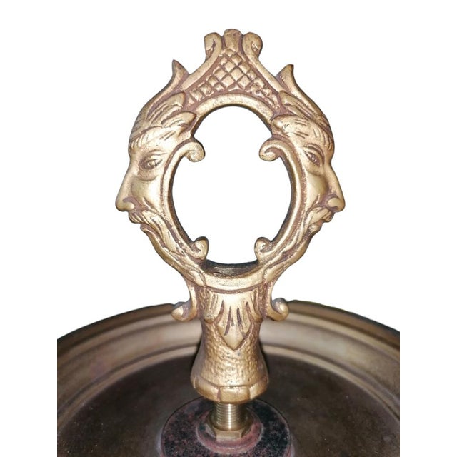 Antique Bronze Liturgical Church Candelabra with Cherubs For Sale - Image 3 of 7