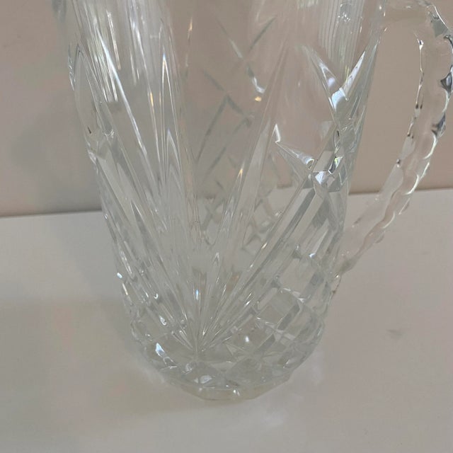 Vintage French Cristal D’Arques-Durand Cut Crystal Pitcher For Sale In Richmond - Image 6 of 7