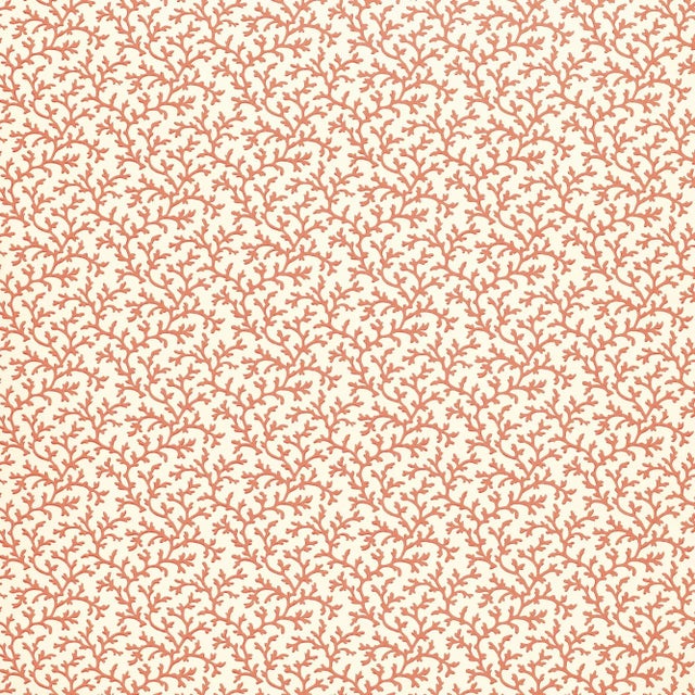 Contemporary Sample - Schumacher Coral Vine Wallpaper in Garnet For Sale - Image 3 of 3