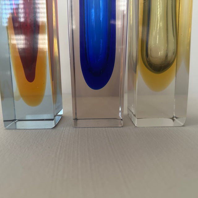 Glass Vintage Vases by Flavio Poli, Set of 3 For Sale - Image 7 of 11