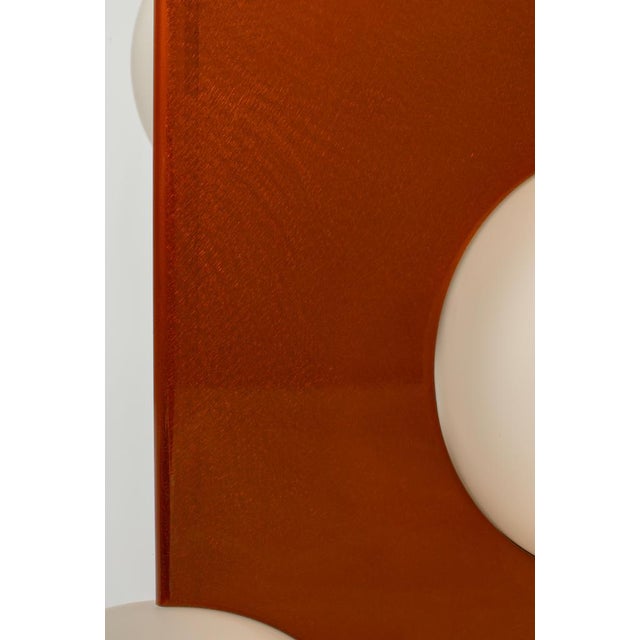 Contemporary Small Sfera Orange Glaze Lamp from Pulpo For Sale - Image 3 of 15