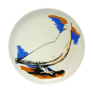 Italian Ceramic Plate by Domenico Purificato for Centro D'Arte Mercurio, 1970s
