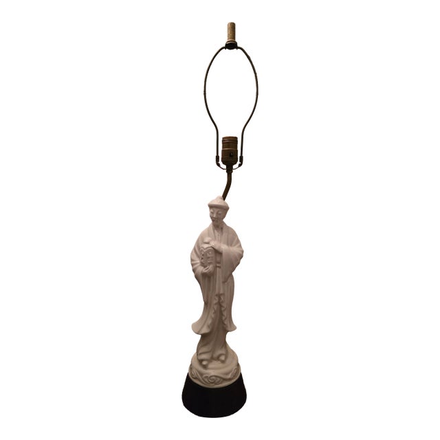 Vintage Mid Century Hollywood Glamour Regency Chinese Lamp For Sale