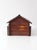 Wood Antique Folk Art Log Cabin Sewing Box For Sale - Image 7 of 17