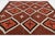 Modern Navajo-Inspired Geometric Wool Rug – Handmade in Terracotta and Off-White For Sale In New York - Image 6 of 11