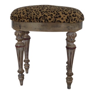 Leopard Print Ottoman For Sale