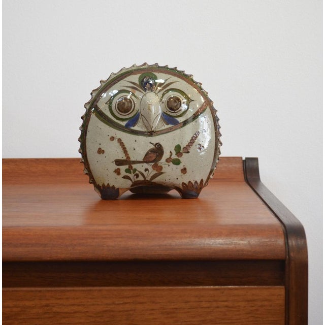 1960s Tonalá Folk Art Ceramic Owl Sculpture by Jorge Wilmot, Mexico, 1960 For Sale - Image 5 of 15