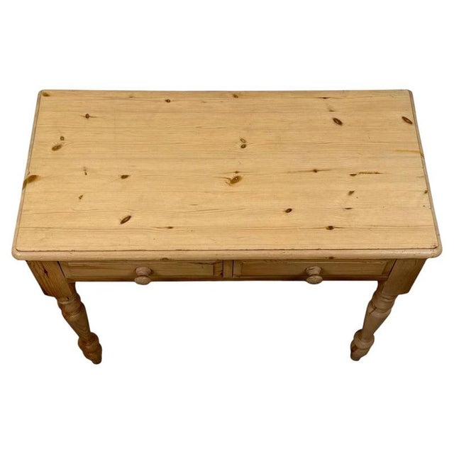 2000 - 2009 20th Century Vintage Pine Writing Desk For Sale - Image 5 of 12