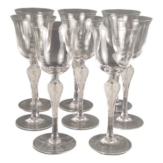 Pavlova Wine Glasses by Igor Carl Fabergé, 1980s, Set of 8 For Sale