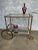 French Mid Century Modern Brass Bar Cart For Sale In New York - Image 6 of 13