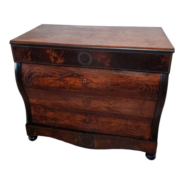 19th Century Spanish Rosewood Bombe Commode For Sale