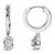 Contemporary Sterling Silver 1/2 Cttw Lab Grown Diamond Floral Cluster Drop Earrings For Sale - Image 3 of 5