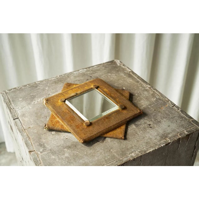 Star Shaped Wall Mirrors in Faded Velvet, Late 19th Century, Set of 2 For Sale - Image 6 of 11