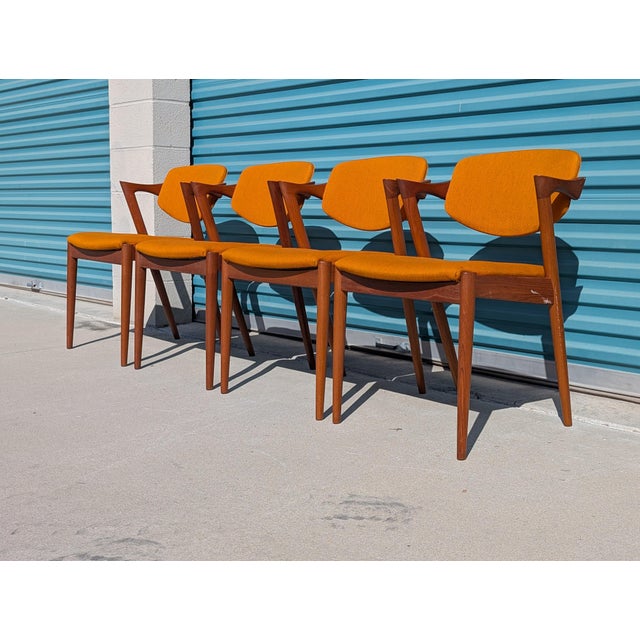 Set of 4 Model 42 Dining Chairs by Kai Kristiansen for Schou Andersen Møbelfabrik, c.1960s For Sale - Image 12 of 15