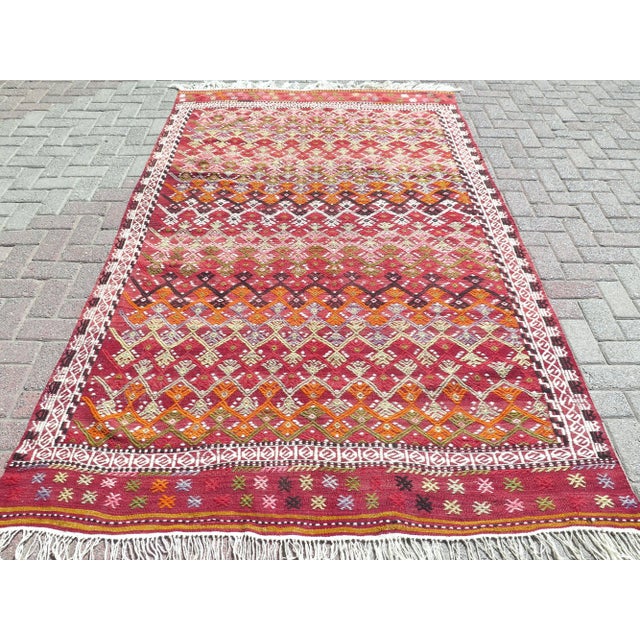 This beautiful rug is from western Turkey Oushak. About 60 years old. It is handmade with pure wool only. This beauty is...