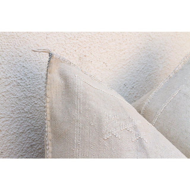 Moroccan 24" Riad Weave Moroccan Silk Pillow For Sale - Image 3 of 9