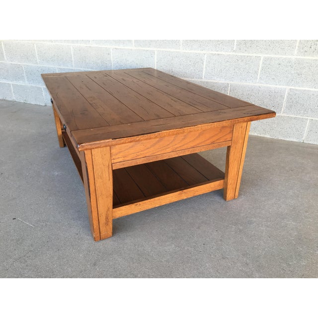 Broyhill Attic Heirlooms Solid Oak 2 Drawer Coffee Table Chairish