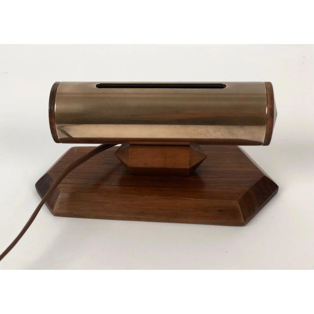 Wood Night Light with Spiders Engraved in Acrylic Glass, 1960s For Sale - Image 7 of 14