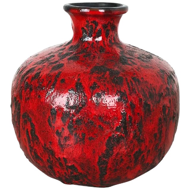 Fat Lava Pottery Vase from Gräflich Ortenburg, Germany, 1960s For Sale