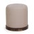 Wood Como Cotton Jute with Burl Wood Base Accent Stool For Sale - Image 7 of 7