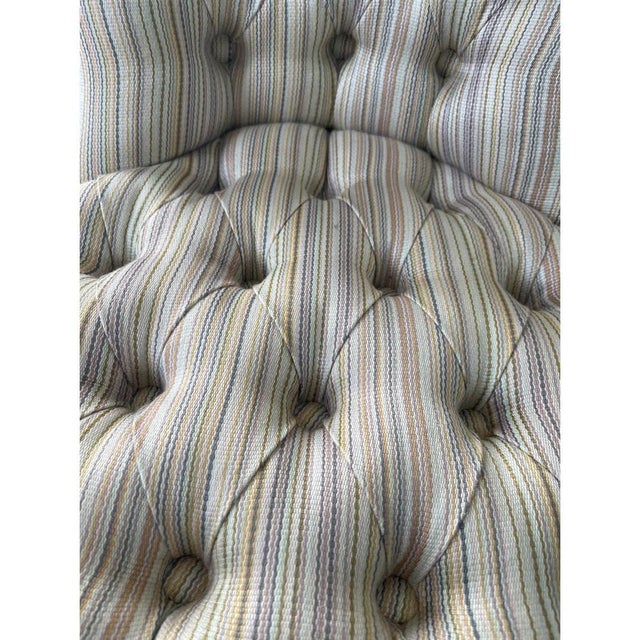 Basilia Tufted and Skirted Swivel Vanity Chair by Ebanista For Sale - Image 4 of 6