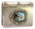 Silver Book Pill Box with Enamel Figure of Santa For Sale