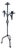 Hand Forged Wrought Iron Candelabra 33″ (83cm) Antique Copper Patina 3-Arm Twist & Basket Design Candle Holder Rustic Fireplace Decor For Sale