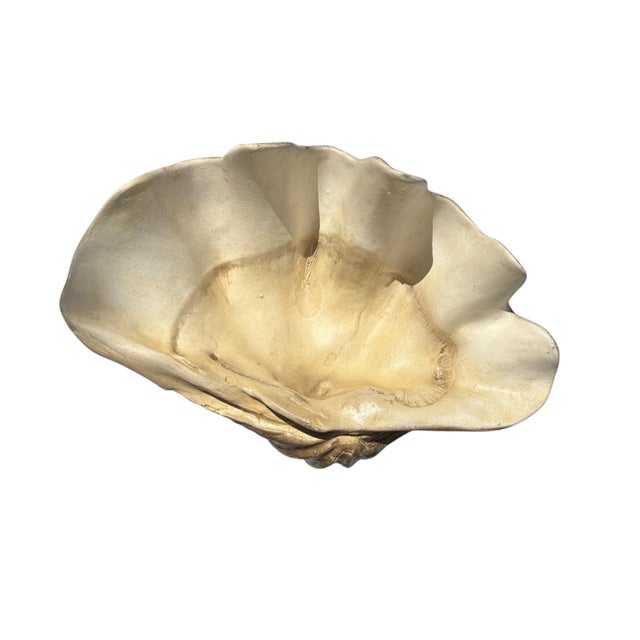 2000 - 2009 Large Faux Giant Clam Shell Centerpiece Bowl For Sale - Image 5 of 16