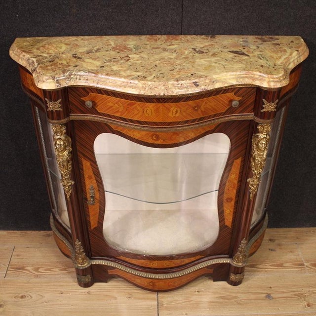 French Napoleon III Inlaid Sideboard, 1970s For Sale - Image 3 of 11
