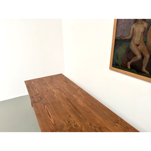 Vintage Farmhouse Table in Pine, 1970 For Sale - Image 12 of 18