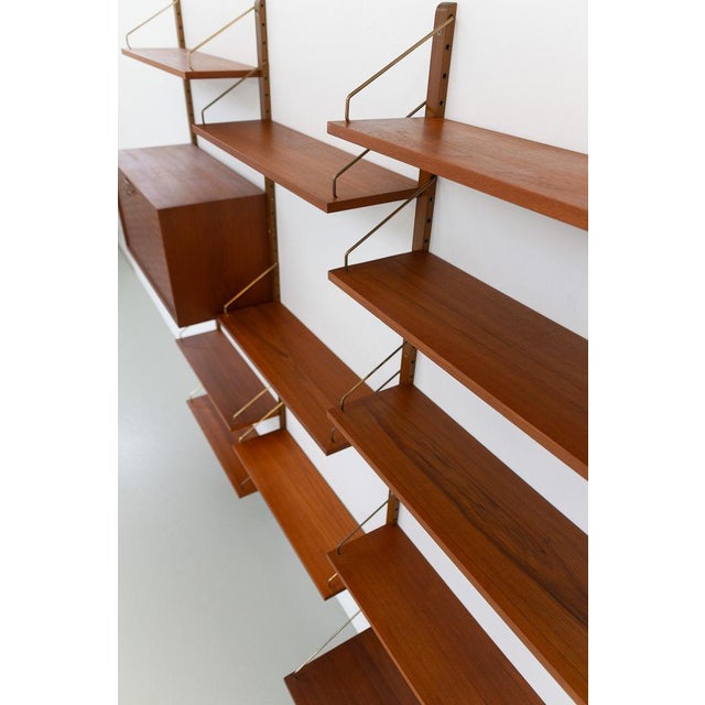 Danish Modern 3-Bay Modular Teak Wall Unit by Poul Cadovius for Cado, 1960s For Sale - Image 17 of 18