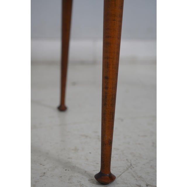 Wood Bench Made Country Tiger Maple Occasional Table For Sale - Image 7 of 13