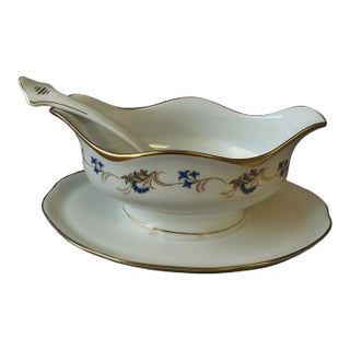 Vintage Kpm Gravy Boat With Spoon For Sale