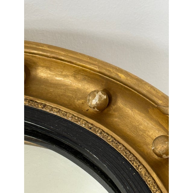 Gold 19th Century Convex Gilt Mirror For Sale - Image 8 of 8