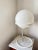 1970s Minimalist Postmodern White Glass Globe Table Lamp attributed to Glashütte Limburg, Germany, 1970s For Sale - Image 5 of 13
