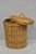 Vintage Mid Century Modern Handwoven Wicker Rattan Laundry Basket W Lid For Sale - Image 13 of 17