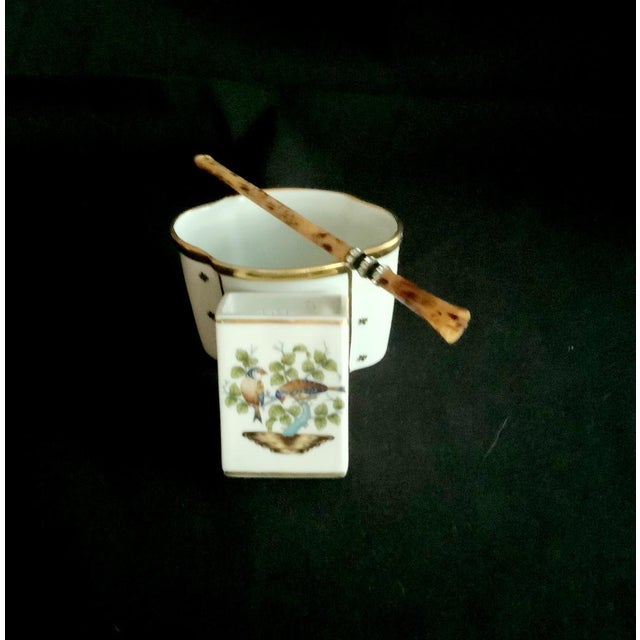 1930s Herend Rothschild 1930s Bird/Butterfly Matchbox Cover - Discontinued - For Sale - Image 5 of 6
